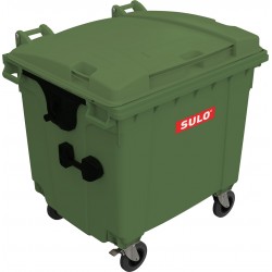 SULO 1100 Litre plastic waste container (flat lid) green