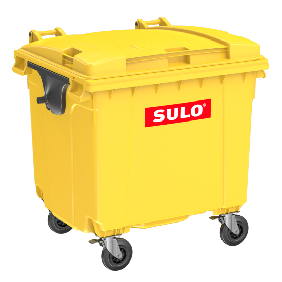 SULO 1100 L KONTÉNER (lapos tető)- SÁRGA