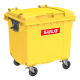 SULO 1100 Litre plastic waste container (flat lid) yellow