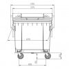 SULO 1100 L KONTÉNER (domború tető)- KÉK