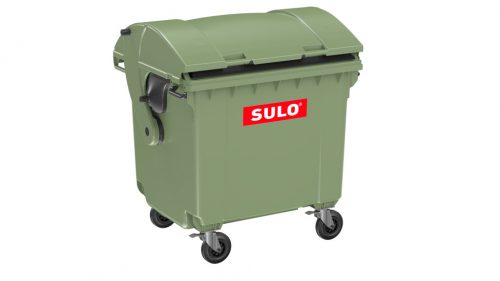 SULO 1100 L KONTÉNER (domború tető)- ZÖLD